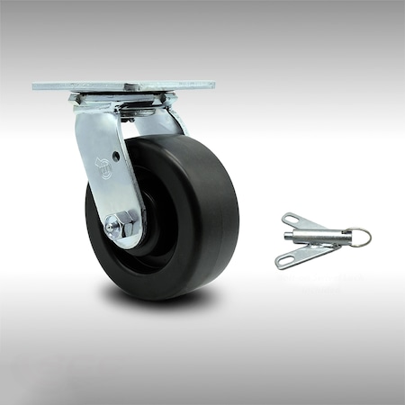 Service Caster 5 Inch SS Polyolefin Swivel Caster with Ball Bearing and Swivel Lock SCC SCC-SS30S520-POB-BSL